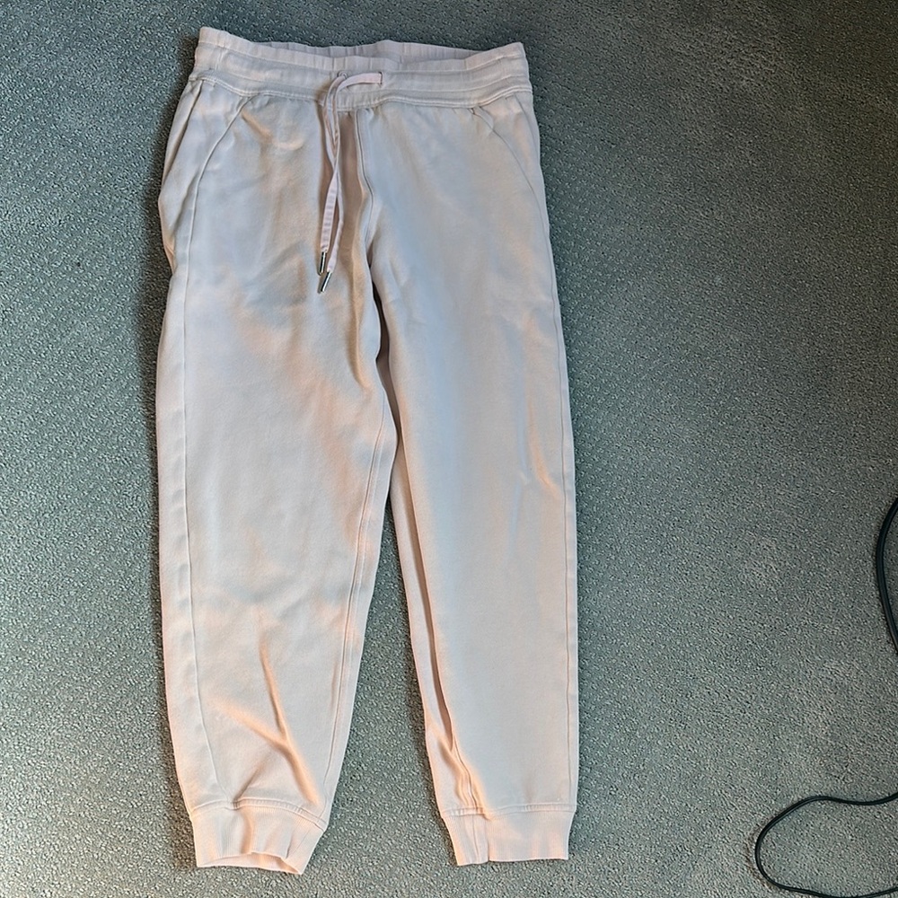 Light Pink Lululemon Scuba Jogger Sweatpants
